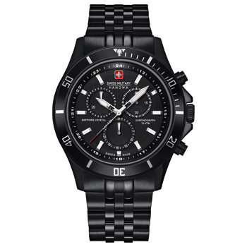 Swiss Military Hanowa FLAGSHIP Gents Chronograph, IP Black