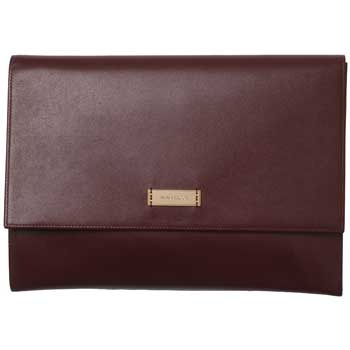 Nina Ricci Leather Pouch for iPad, Burgundy