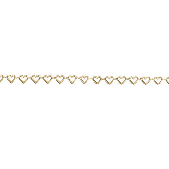 Olympia Gold Heart Link Necklace FL28