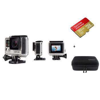 GoPro Bundle: HERO4 Silver + Accessory Case + SanDisk 32GB