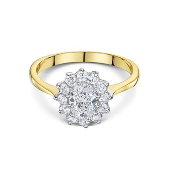 Buckley London TWO TONE Flower Ring