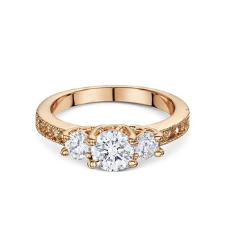 Buckley London VINTAGE Trilogy Rose Gold Ring