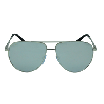 BVLGARI BV5037 Men’s Aviator Sunglasses - Matte Silver