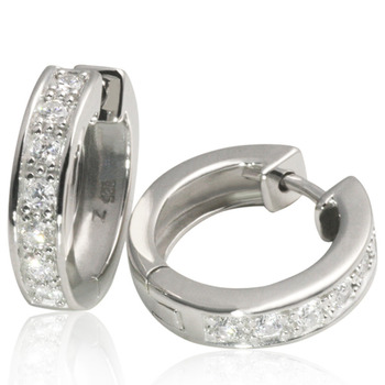 Trautz Silver CZ Earrings